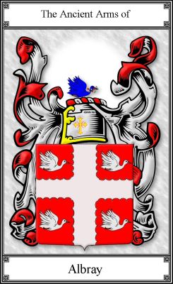 The Albray family crest by houseofnames.com