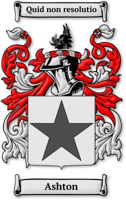 The Ashton coat of arms by houseofnames.com