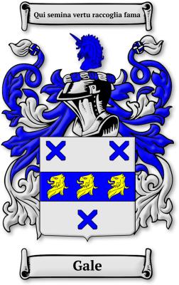 The Gale coat of arms by houseofnames.com