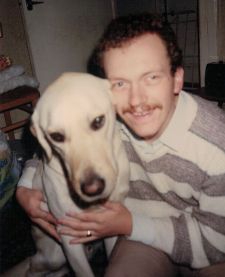 A photo of Troy and I having a cuddle at home