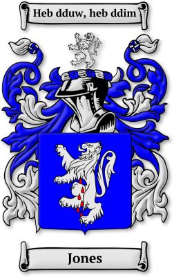 The Jones family crest by houseofnames.com