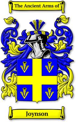 The Joynson coat of arms by houseofnames.com